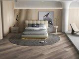 Pat dormitor dumonde, tapitat bej cu LED, "floating bed" Cloud 140x200 cm, somiera inclusa WLS