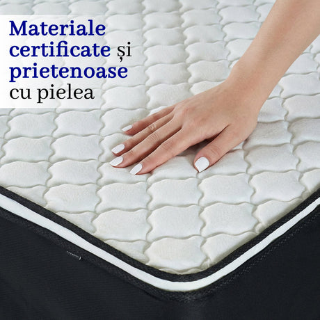 Saltea dumonde Elvara Comfort Pocket 180x200 cm, arcuri individuale, spuma inalta densitate, superortopedica, grosime 25cm LFG-saltele
