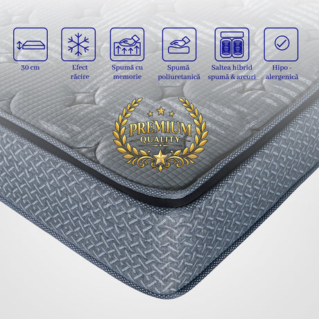 Saltea dumonde Elvara Comfort Pocket 180x200 cm, arcuri individuale, spuma inalta densitate, superortopedica, grosime 25cm LFG-saltele
