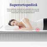 Saltea dumonde Altessa Comfort Pocket 140x200 cm, arcuri individuale, spuma cu memorie, superortopedica, grosime 25 cm