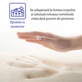 Saltea dumonde Altessa Comfort Pocket 140x200 cm, arcuri individuale, spuma cu memorie, superortopedica, grosime 25 cm LFG-saltele