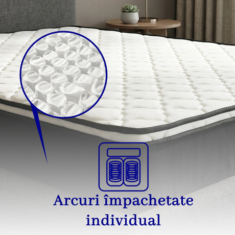 Saltea dumonde Elvara Comfort Pocket 180x200 cm, arcuri individuale, spuma inalta densitate, superortopedica, grosime 25cm LFG-saltele