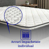 Saltea dumonde Altessa Comfort Pocket 140x200 cm, arcuri individuale, spuma cu memorie, superortopedica, grosime 25 cm LFG-saltele