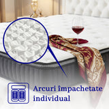 Saltea dumonde Elvara Comfort Pocket 180x200 cm, arcuri individuale, spuma inalta densitate, superortopedica, grosime 25cm LFG-saltele
