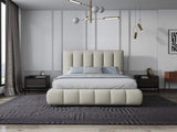Set Pat dormitor dumonde, tapitat gri, Divaneo 160x200 cm, somiera rabatabila inclusa, spatiu depozitare + saltea