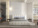 Set Pat dormitor dumonde, tapitat gri cu LED si USB, Palermo 160x200 cm, somiera rabatabila inclusa, spatiu depozitare + saltea