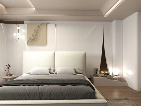 Pat dormitor dumonde, tapitat alb, Dreamer 160x200 cm, somiera rabatabila inclusa, spatiu depozitare WLS