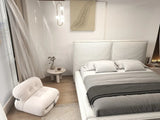 Pat dormitor dumonde, tapitat gri, Dreamer 180x200 cm, somiera rabatabila inclusa, spatiu depozitare WLS