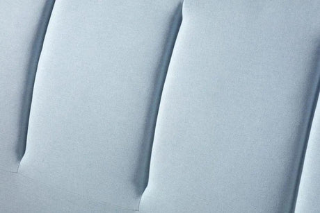 Pat dormitor dumonde, tapitat albastru, Phoenix 180x200 cm, somiera inclusa CRNB