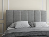 Pat dormitor dumonde, tapitat grey, Ambiance 180x200 cm, somiera rabatabila inclusa, spatiu depozitare