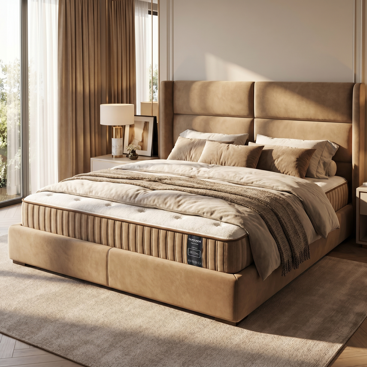 Saltea dumonde Bella Premium Pocket 180x200 cm, arcuri individuale, spuma cu memorie, superortopedica, grosime 25 cm Du'Monde