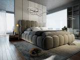 Pat California 180x200 cm, gri, Plush velvet KK5J086 grey 14# - imagine 3