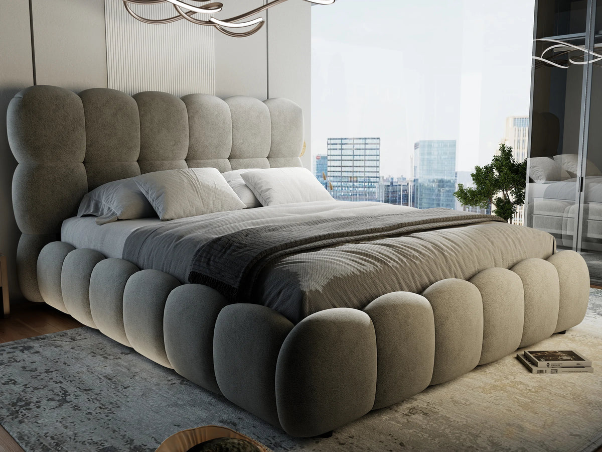 Pat California 180x200 cm, gri, Plush velvet KK5J086 grey 14# - imagine 9