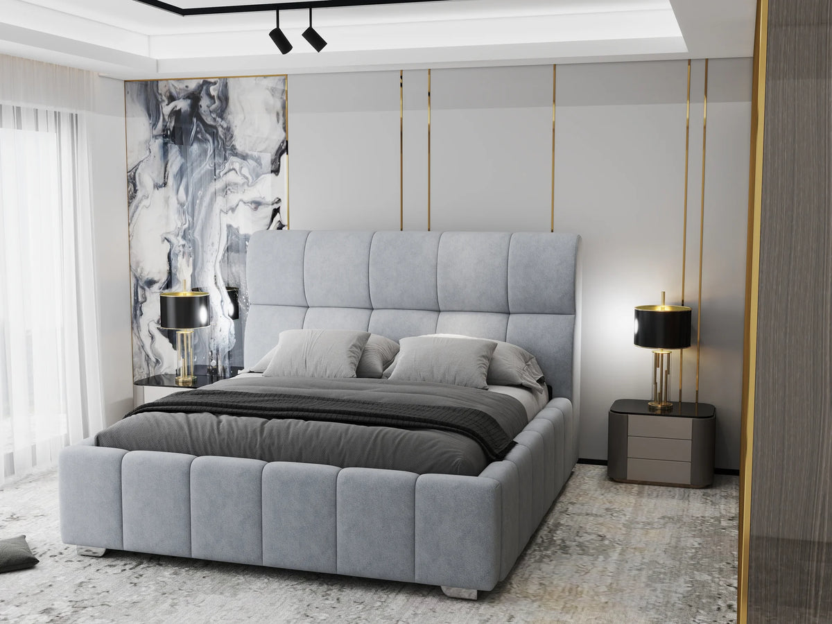 Pat Elaris 180x200 cm, Plush velvet KK5J086 grey 8# – imagine 3
