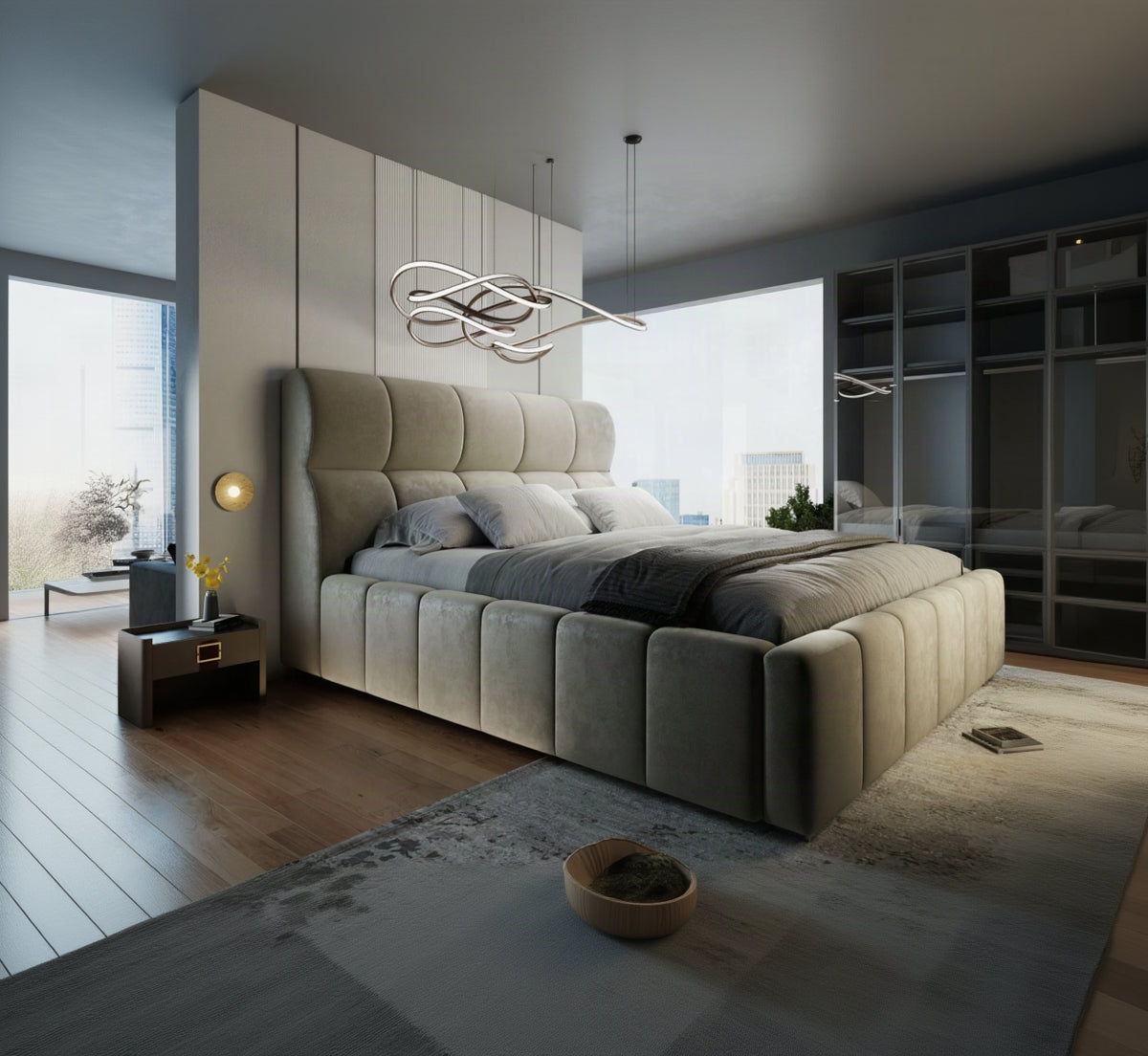 Pat Elaris 160x200 cm, maro, Plush velvet KK5J086 brown 11# - imagine 1