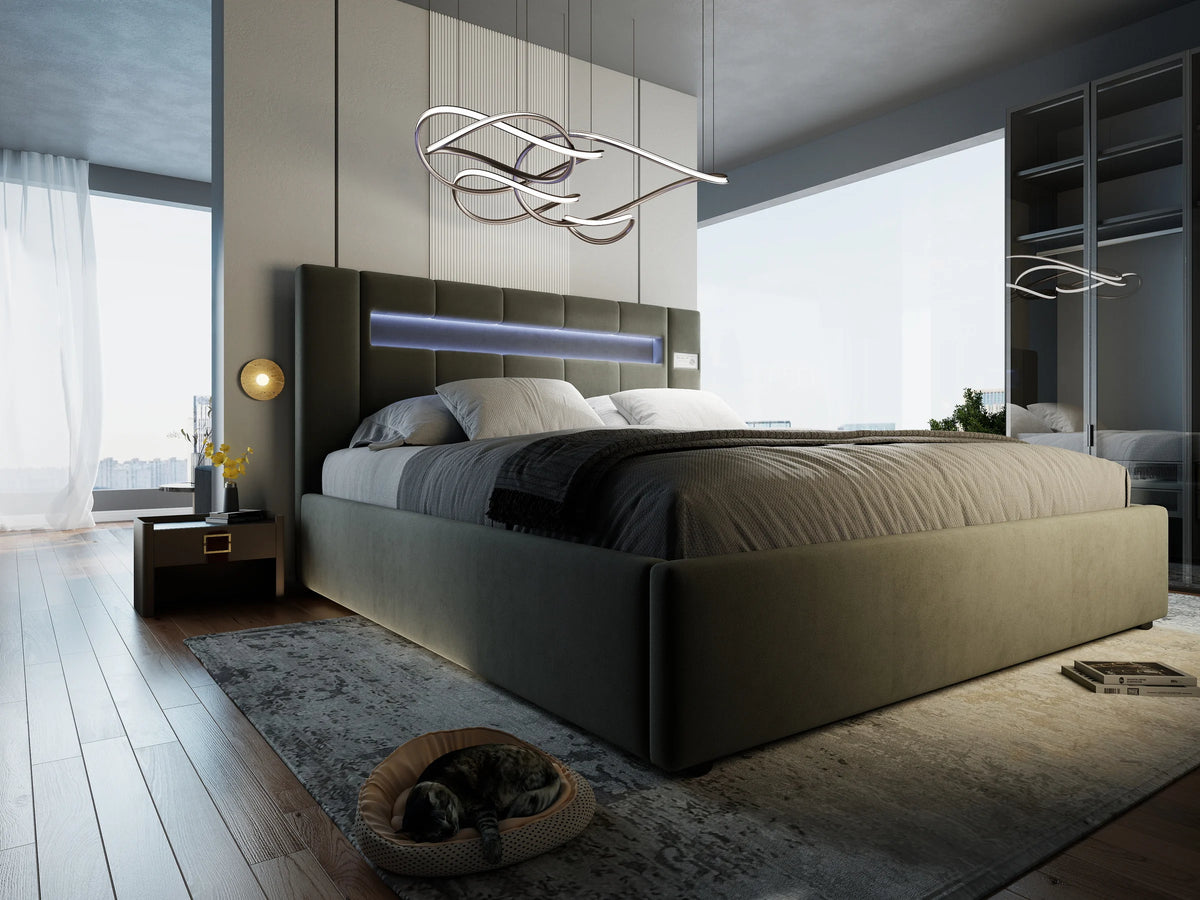 Pat Glow 160x200 cm, gri, Plush velvet KK5J086 grey 17# - imagine 3