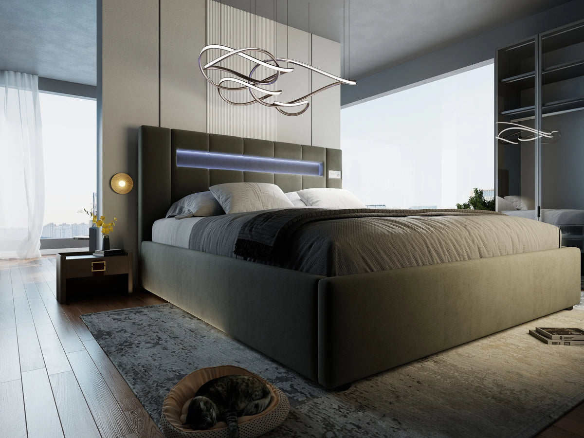 Pat Glow 160x200 cm, gri, Plush velvet KK5J086 grey 17# - imagine 4