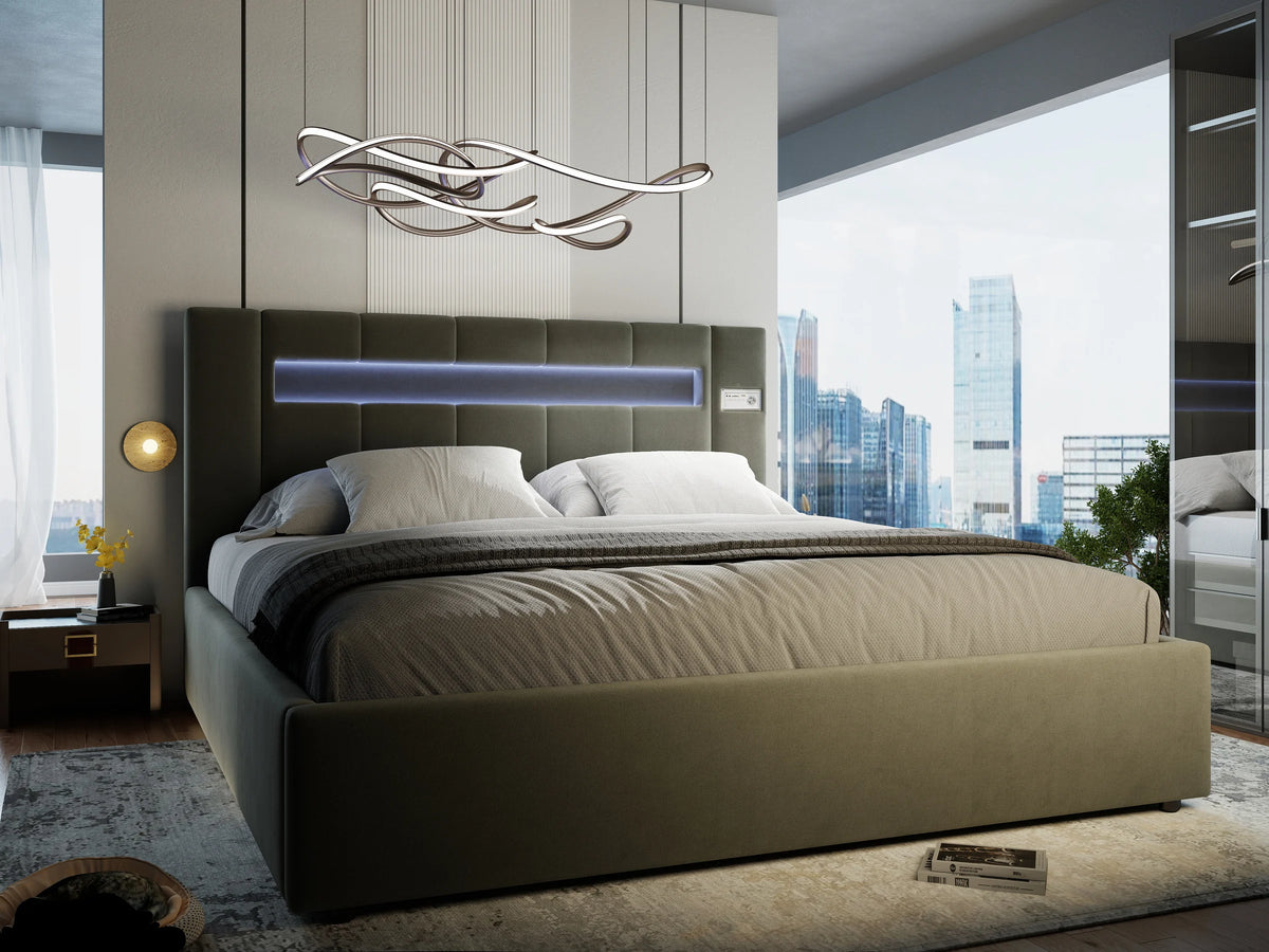Pat Glow 160x200 cm, gri, Plush velvet KK5J086 grey 17# - imagine 5
