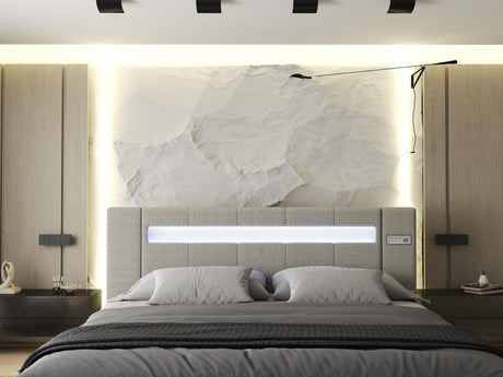 Pat dormitor dumonde, tapitat Gri, Glow 160x200 cm, somiera rabatabila inclusa, spatiu depozitare