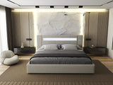Pat dormitor dumonde, tapitat Gri, Glow 160x200 cm, somiera rabatabila inclusa, spatiu depozitare
