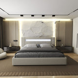 Set Pat dormitor dumonde, tapitat bej, Glow 180x200 cm, somiera rabatabila inclusa, spatiu depozitare + saltea