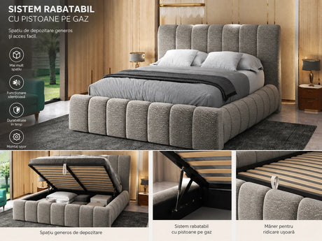 Pat Astoria 160x200 cm, boucle fabric AT5153 4# – imagine 11