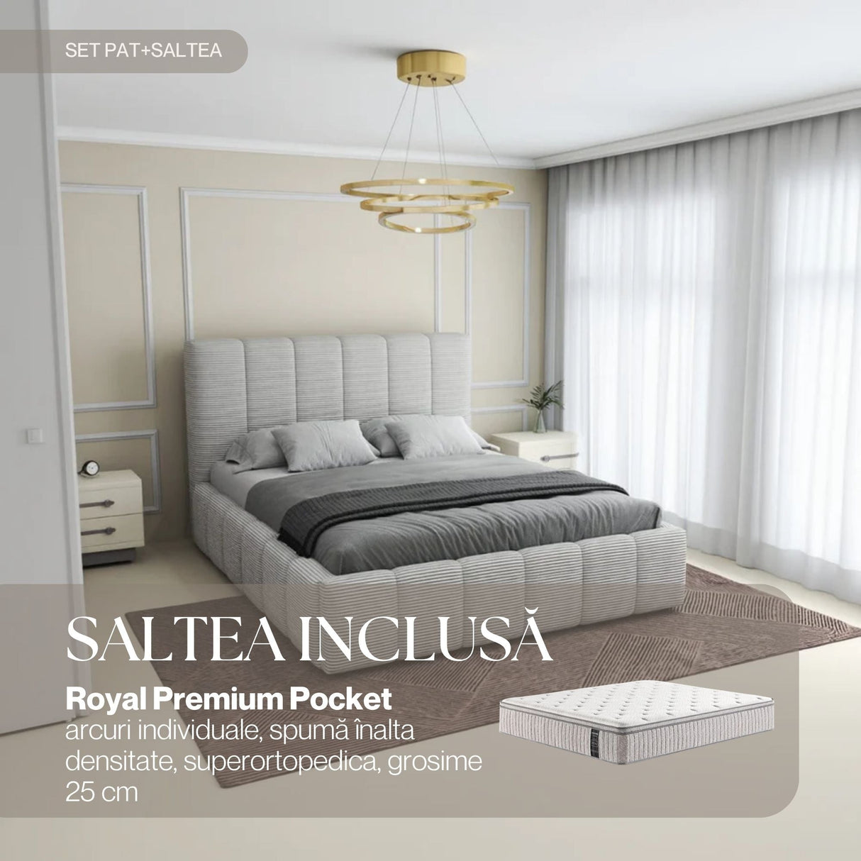 set ambiance bej royal premium pocket