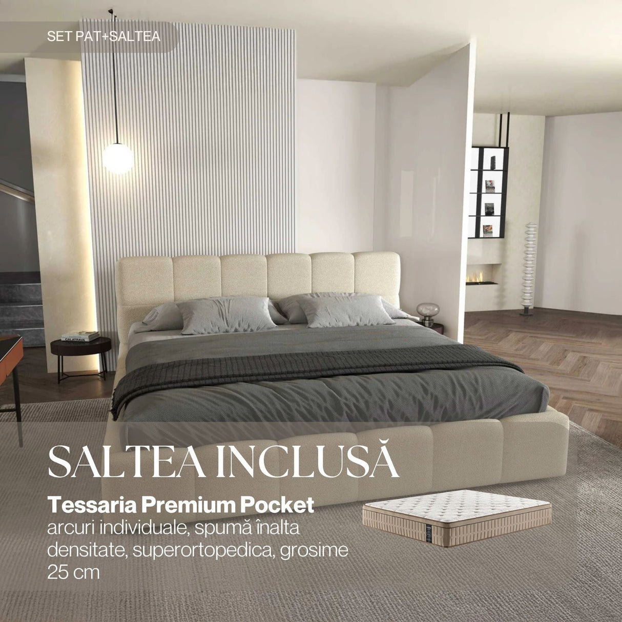 set barcelona bej tessaria premium pocket