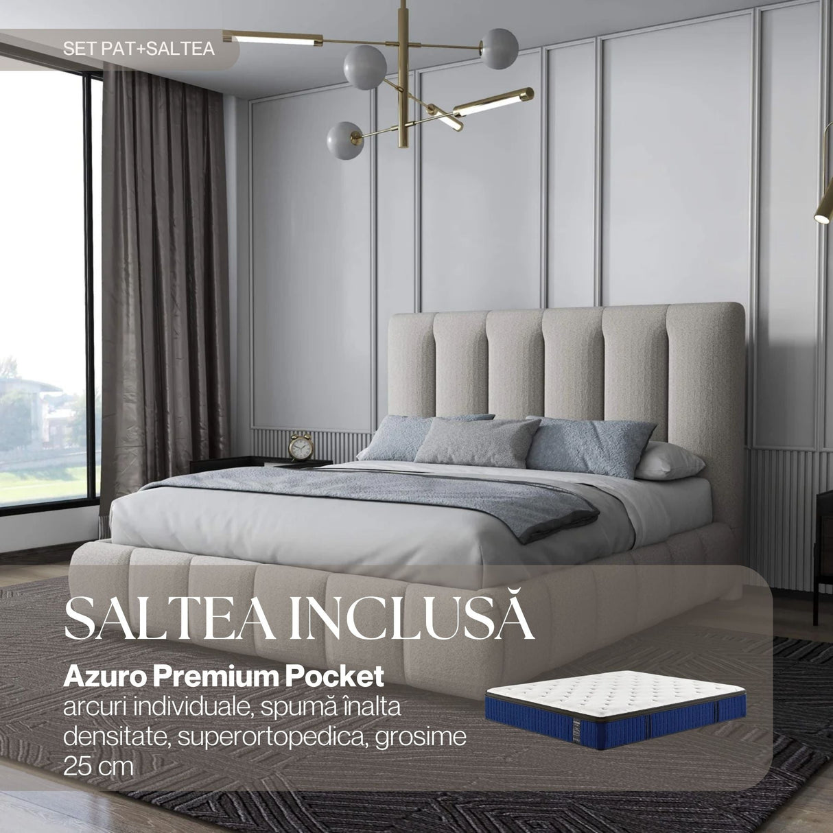 set divaneo bej azuro premium pocket