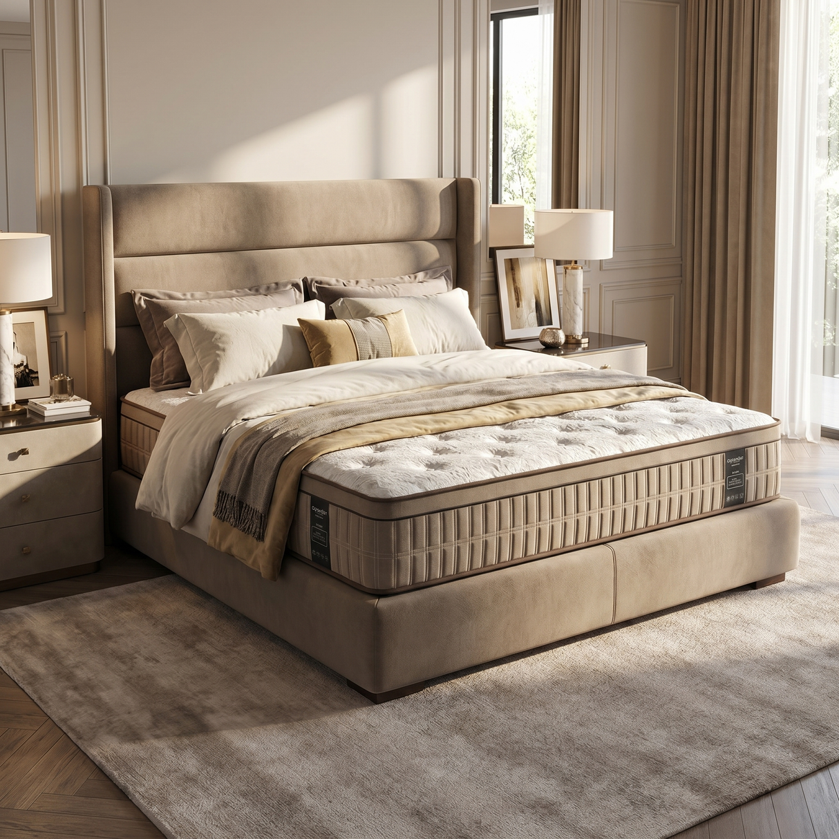 Saltea dumonde Tessaria Premium Pocket 180x200 cm, arcuri individuale, spuma cu memorie, superortopedica, grosime 30 cm