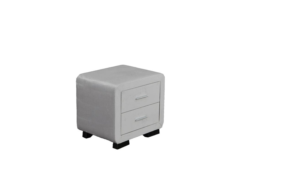 Noptiera dumonde tapitata plush alb Velvet WLS